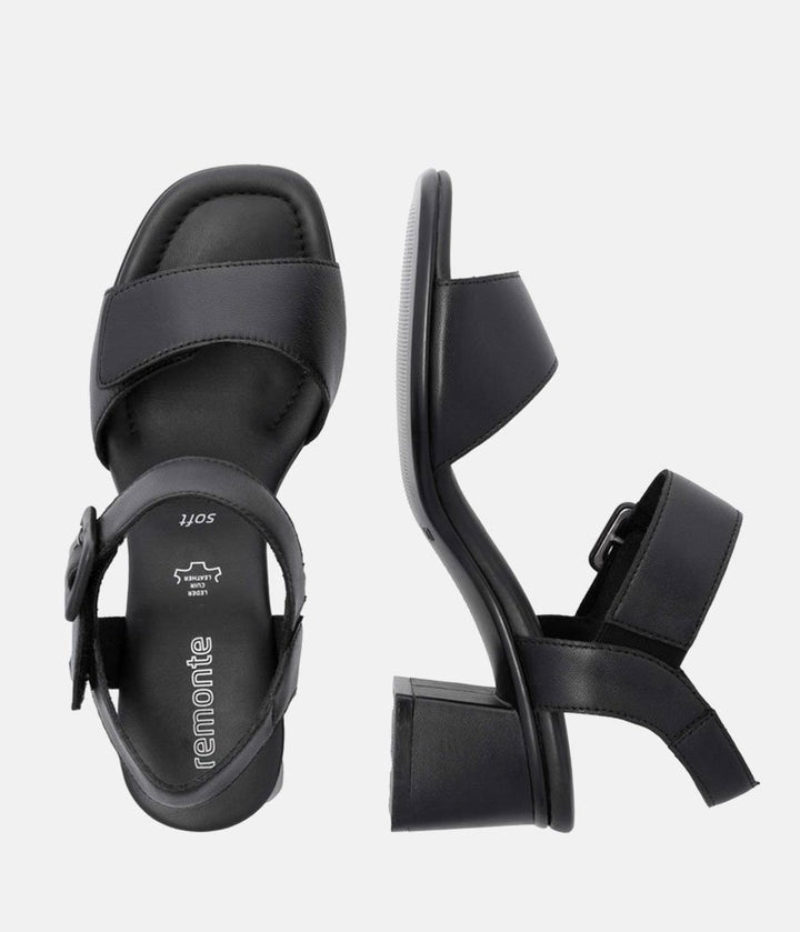 Remonte Glam Black Block Heels