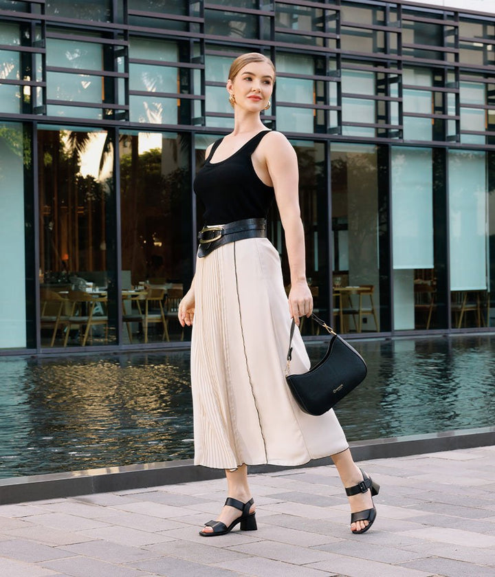 Remonte Glam Black Block Heels