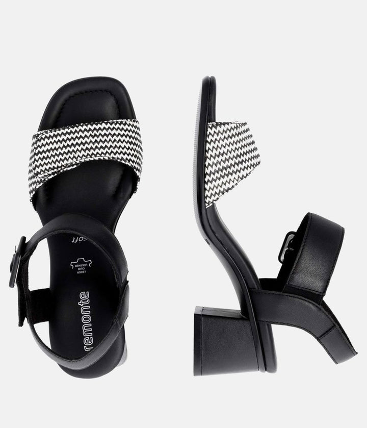 Remonte Glam Monochrome Block Heels