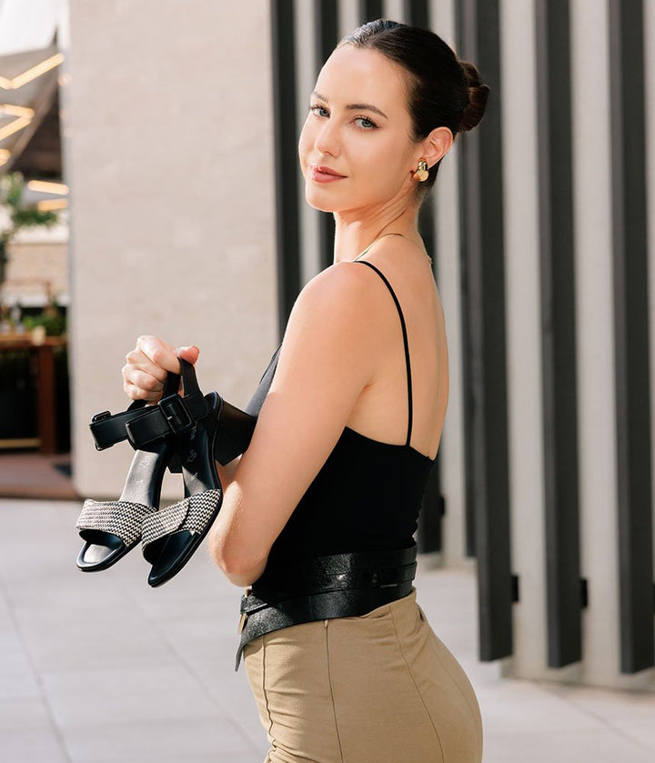 Remonte Glam Monochrome Block Heels