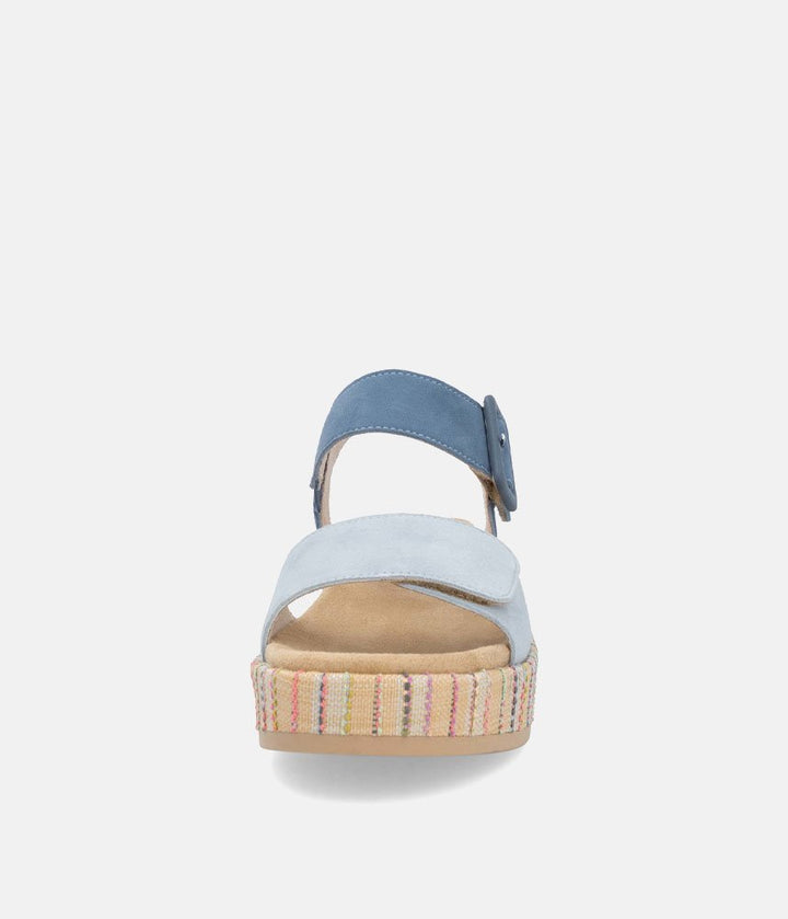 Remonte Fashionable Blue Multi Wedge Sandals