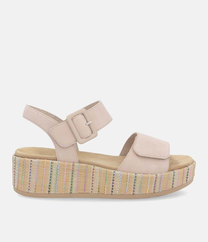 Remonte Fashionable Beige Multi Wedge Sandals