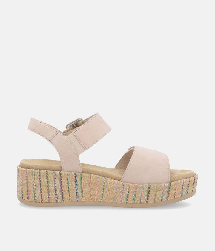 Remonte Fashionable Beige Multi Wedge Sandals
