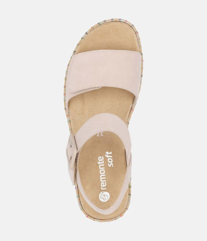 Remonte Fashionable Beige Multi Wedge Sandals