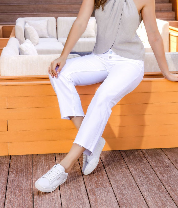 Remonte Classic White Leather Trainers