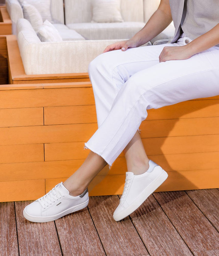 Remonte Classic White Leather Trainers