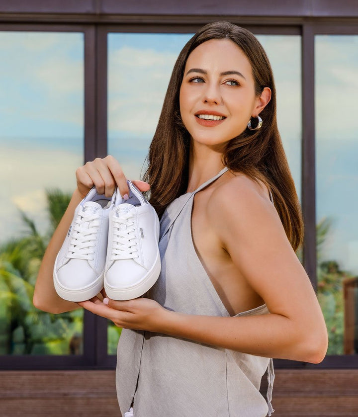 Remonte Classic White Leather Trainers