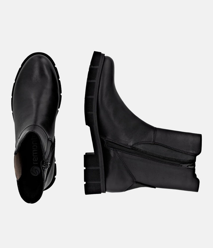 Remonte Stunning Combi Ankle Boots - Black Leopard