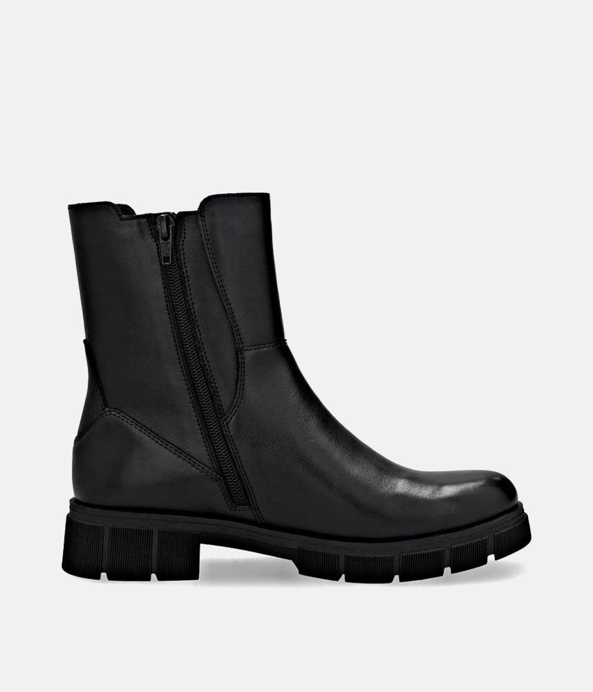 Remonte Stunning Combi Ankle Boots - Black Leopard