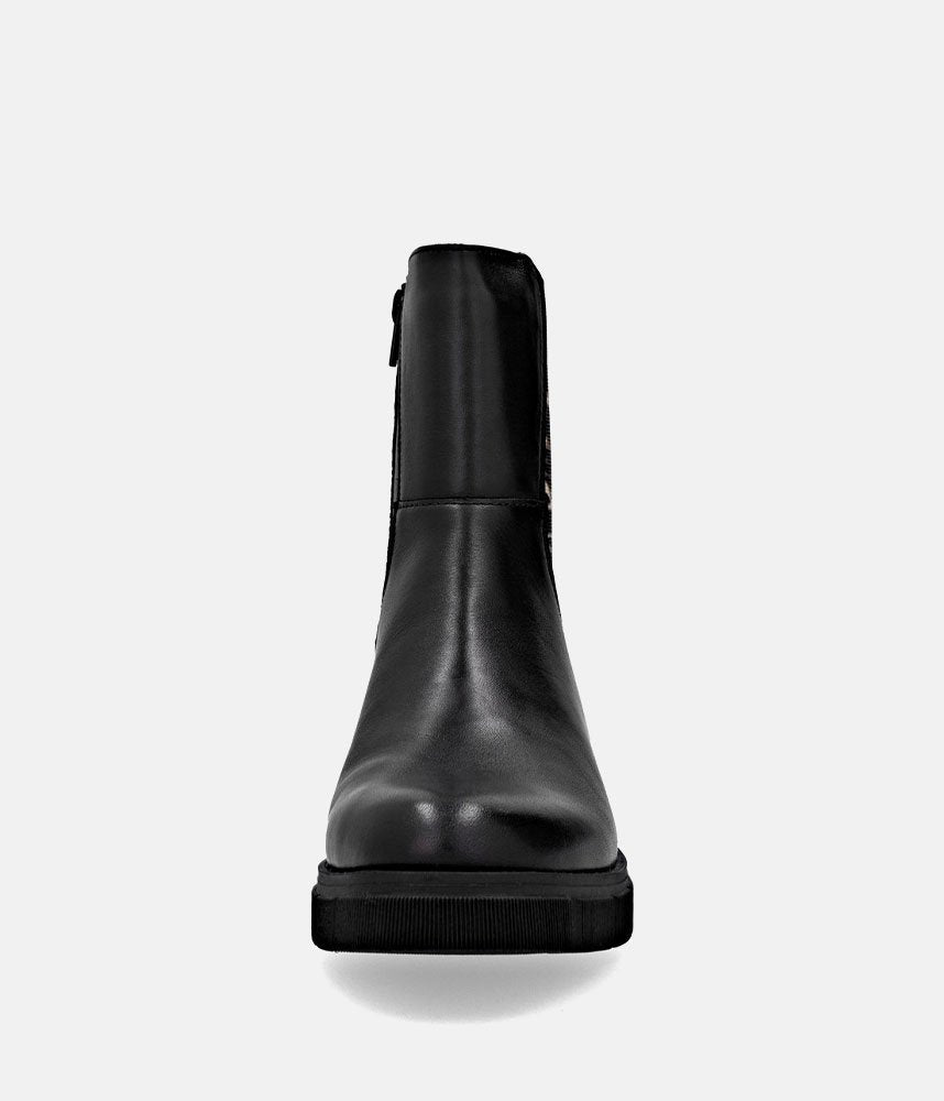 Remonte Stunning Combi Ankle Boots - Black Leopard
