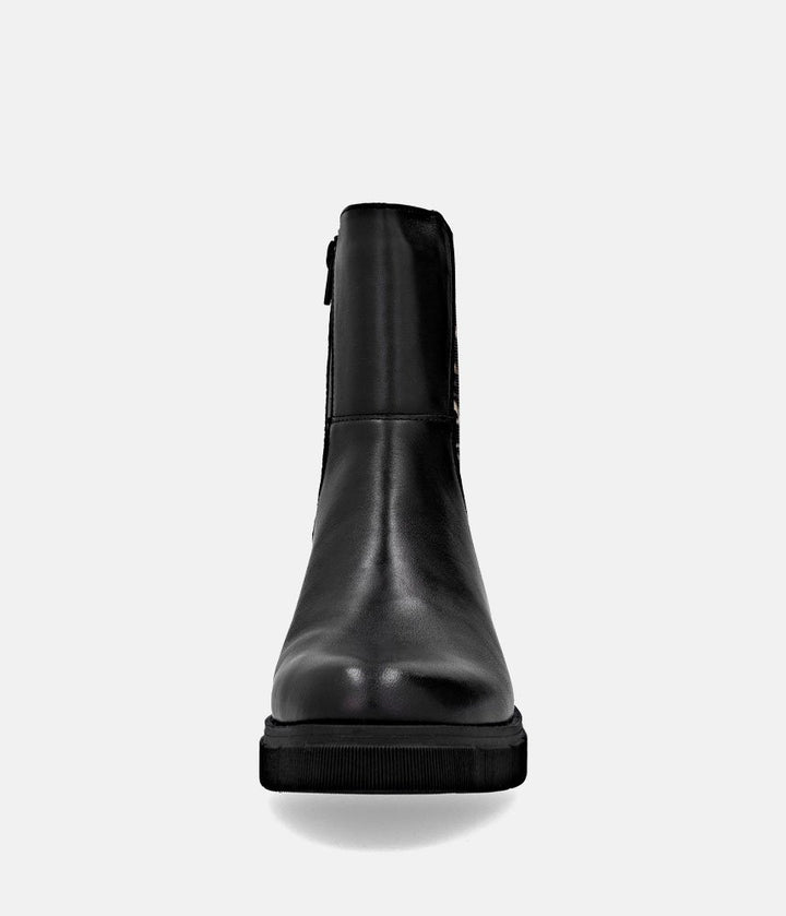 Remonte Stunning Combi Ankle Boots - Black Leopard