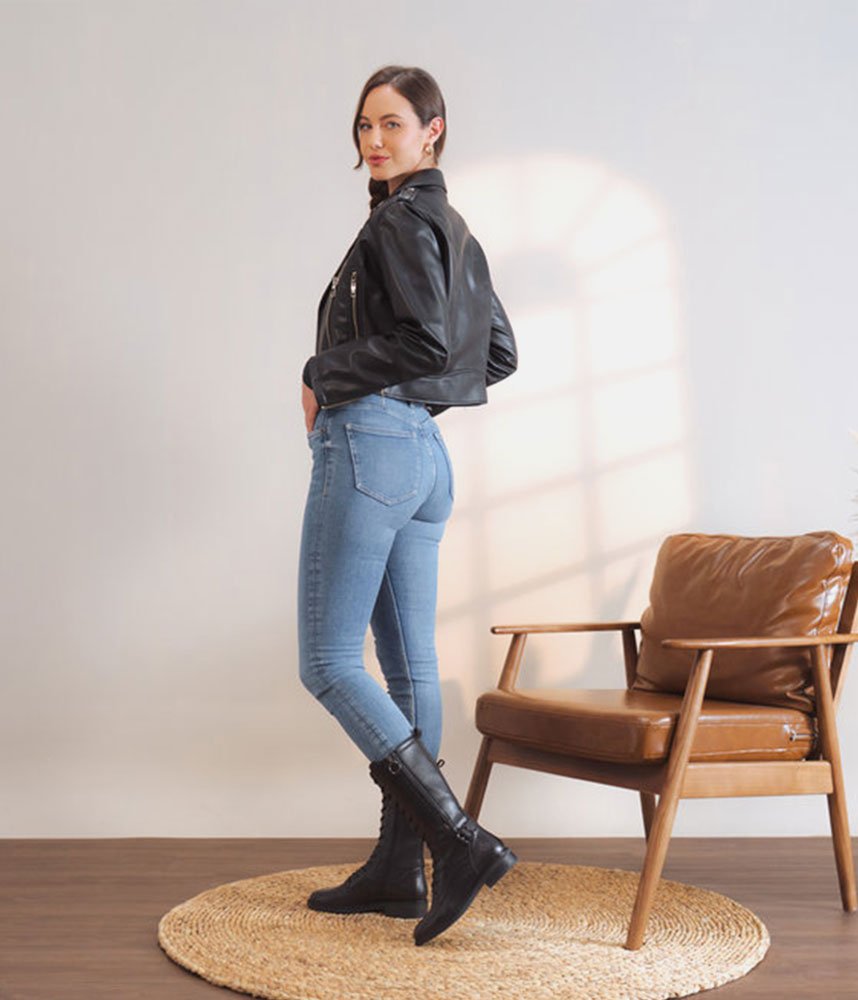 Remonte Versatile Leather Mid Calf Boots - Black