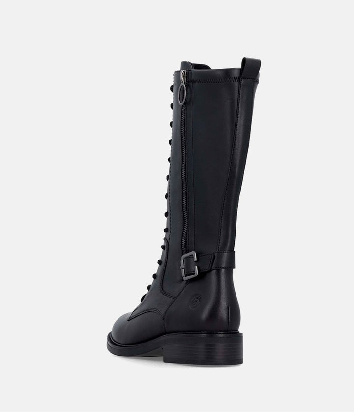 Remonte Versatile Leather Mid Calf Boots - Black