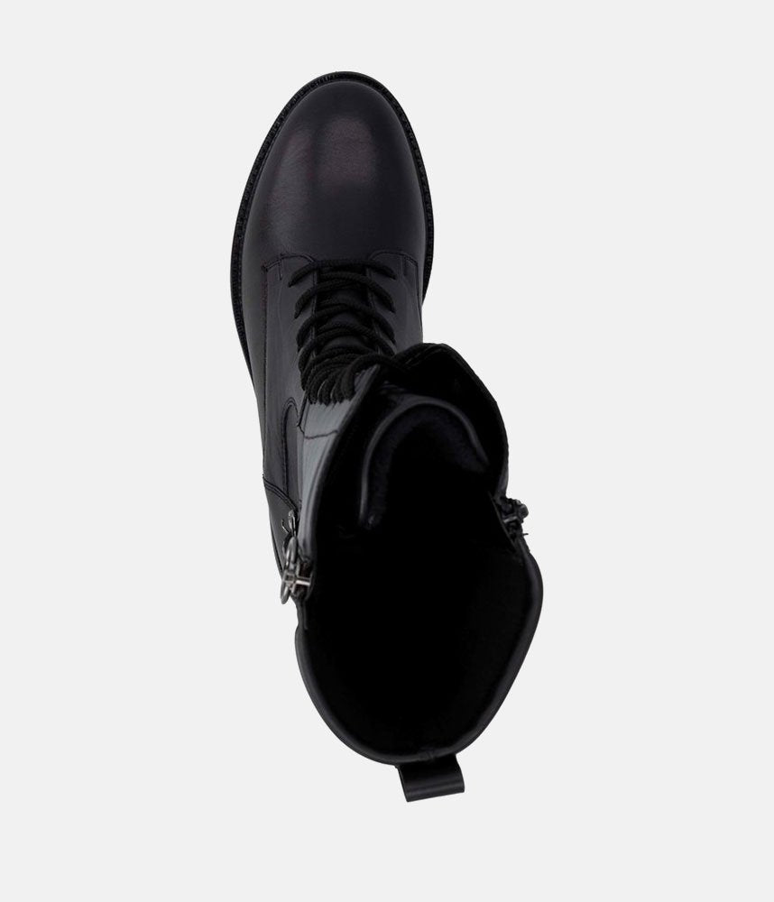 Remonte Versatile Leather Mid Calf Boots - Black