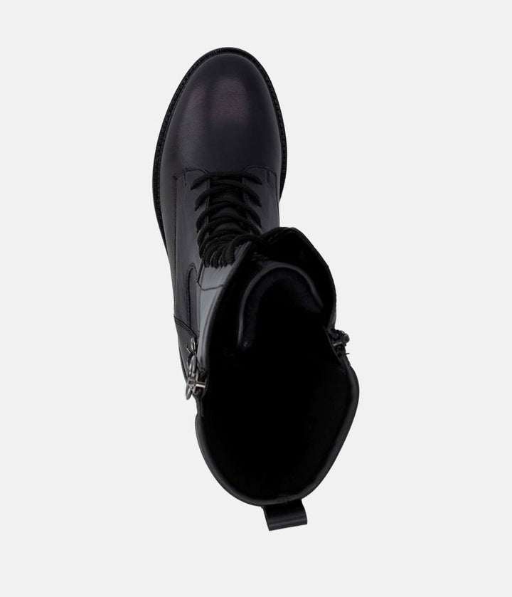 Remonte Versatile Leather Mid Calf Boots - Black
