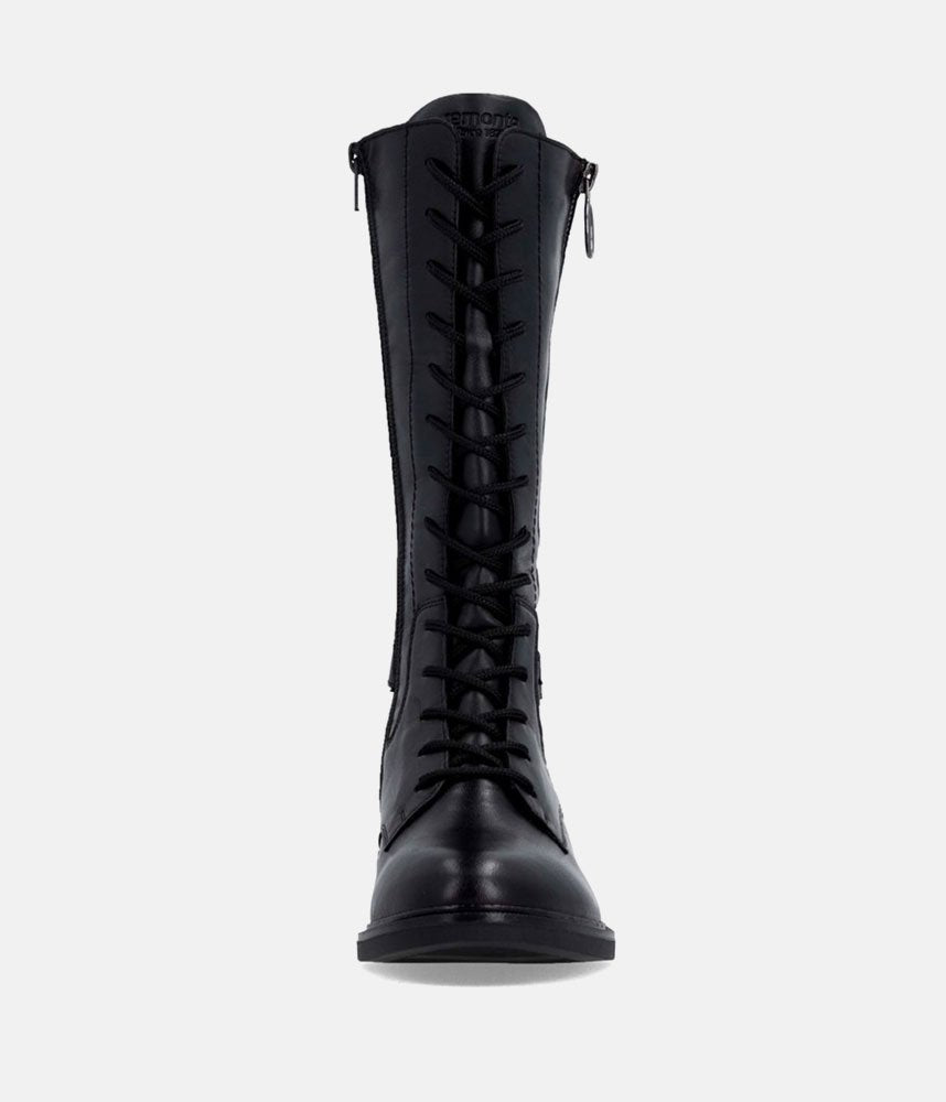 Remonte Versatile Leather Mid Calf Boots - Black