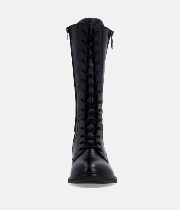 Remonte Versatile Leather Mid Calf Boots - Black
