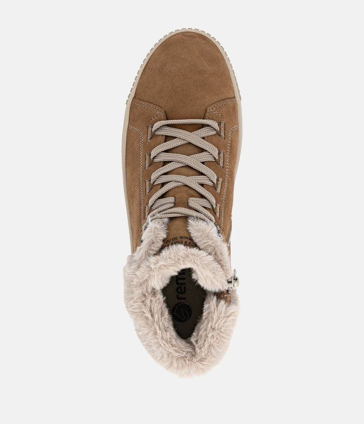 Remonte Cozy-Chic Ankle Booties - Mocha Brown