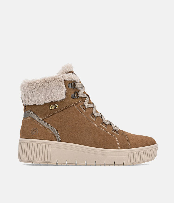 Remonte Cozy-Chic Ankle Booties - Mocha Brown