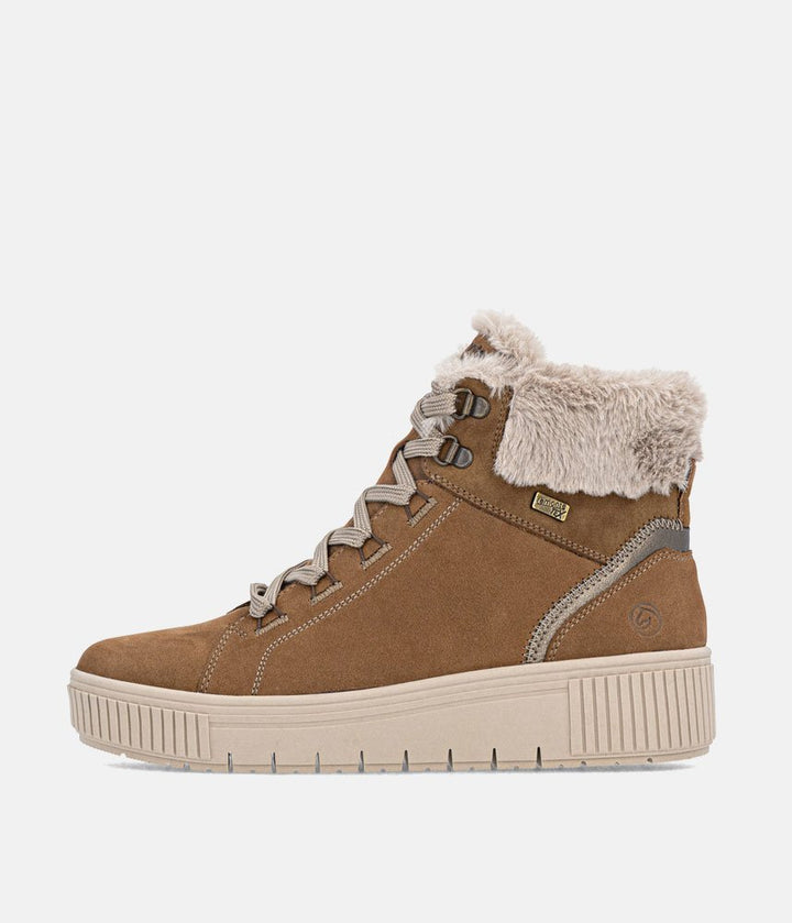 Remonte Cozy-Chic Ankle Booties - Mocha Brown