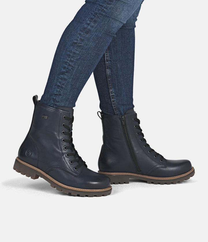 Remonte Fashionable Combat Boots - Navy
