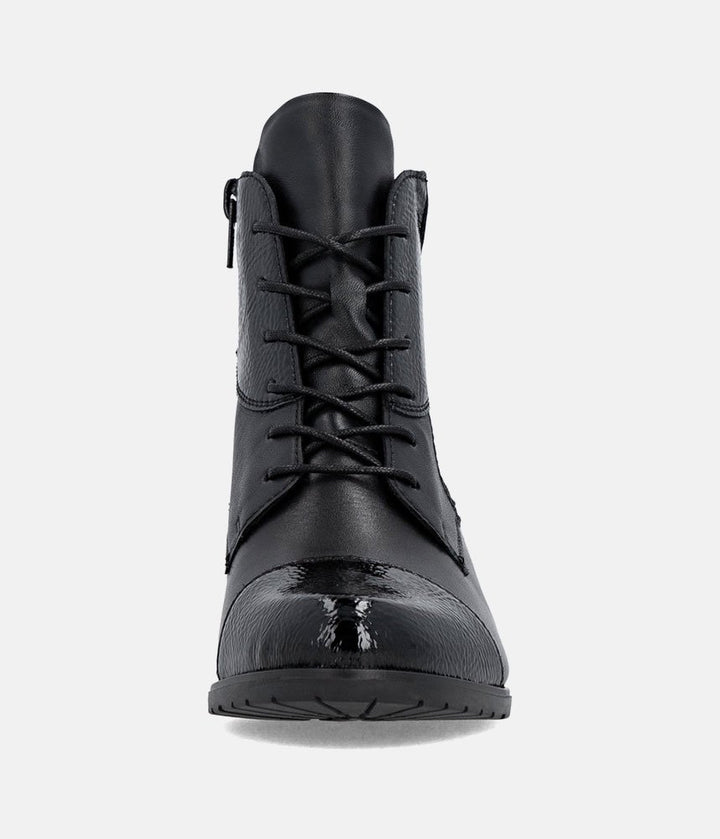 Remonte Chic and Versatile Combi Ankle Boots - Black