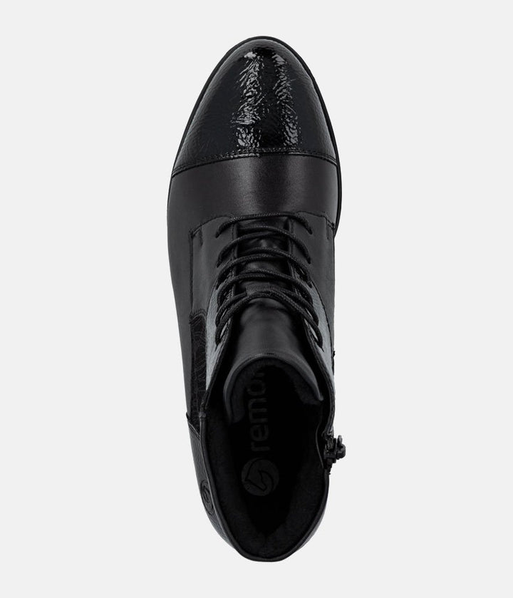 Remonte Chic and Versatile Combi Ankle Boots - Black