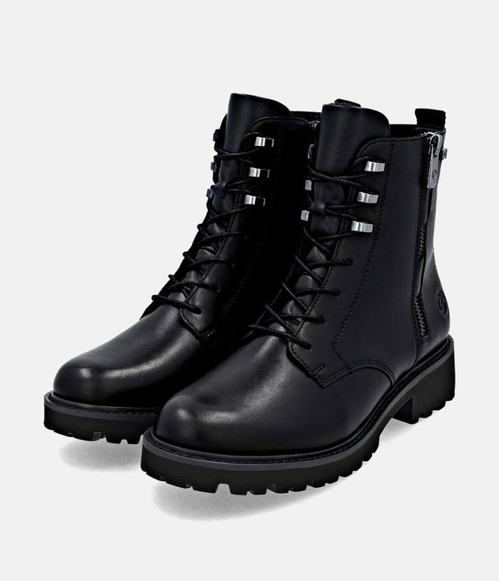 Remonte Fasionable Combat Boots - Black