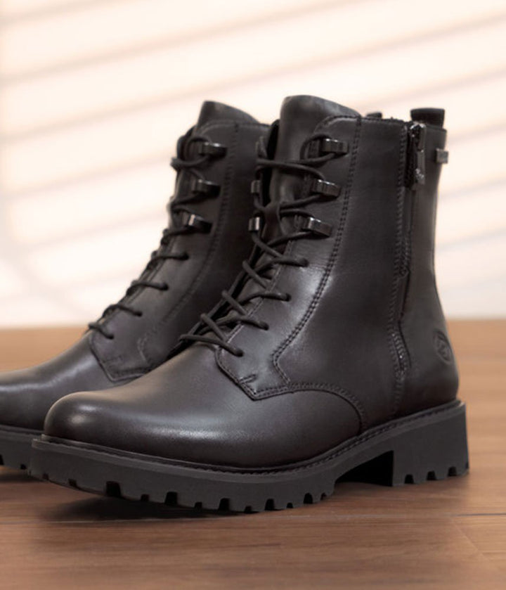 Remonte Fasionable Combat Boots - Black