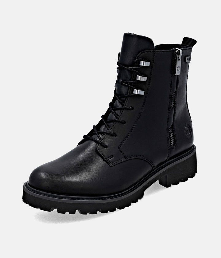 Remonte Fasionable Combat Boots - Black