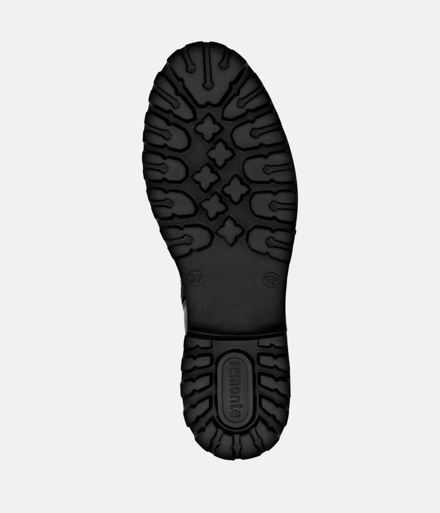 Remonte Fasionable Combat Boots - Black