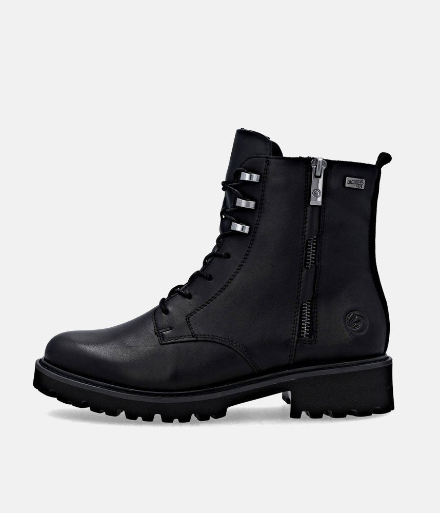 Remonte Fasionable Combat Boots - Black
