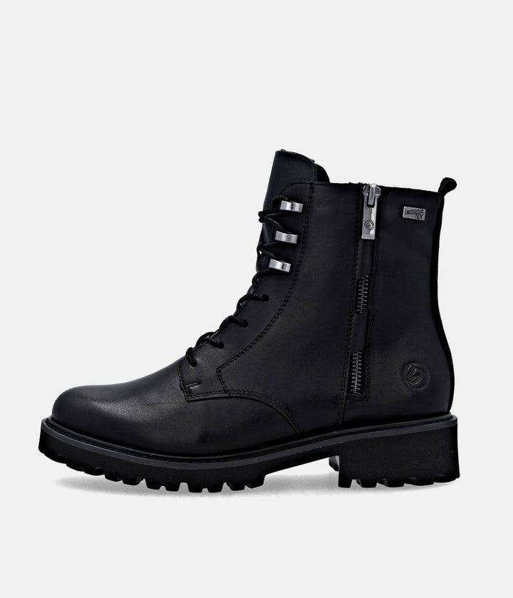 Remonte Fasionable Combat Boots - Black