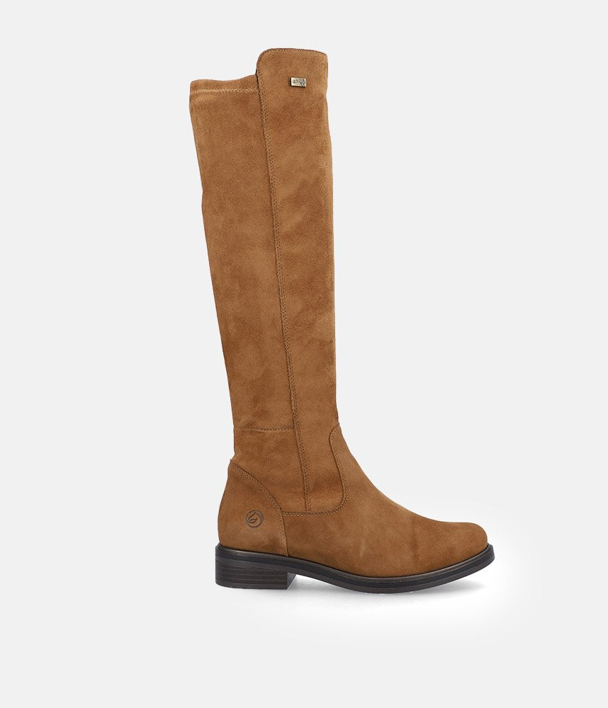 Remonte Fashionable Brown Suede Knee High Boots Tall Size