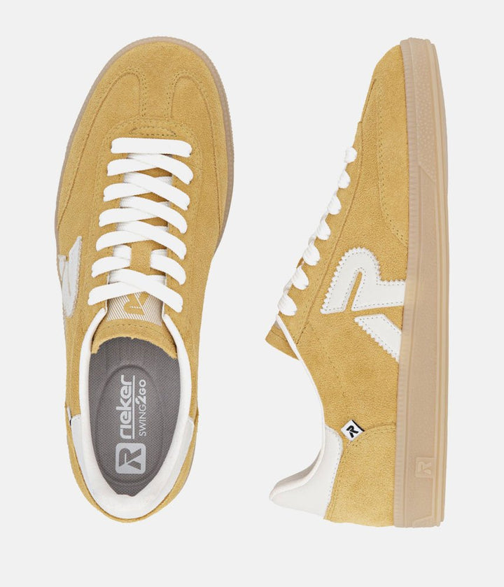 Rieker Retro Style Trainers - Yellow