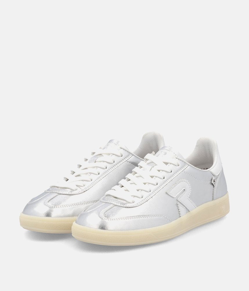 Rieker Stunning Silver Leather Trainers