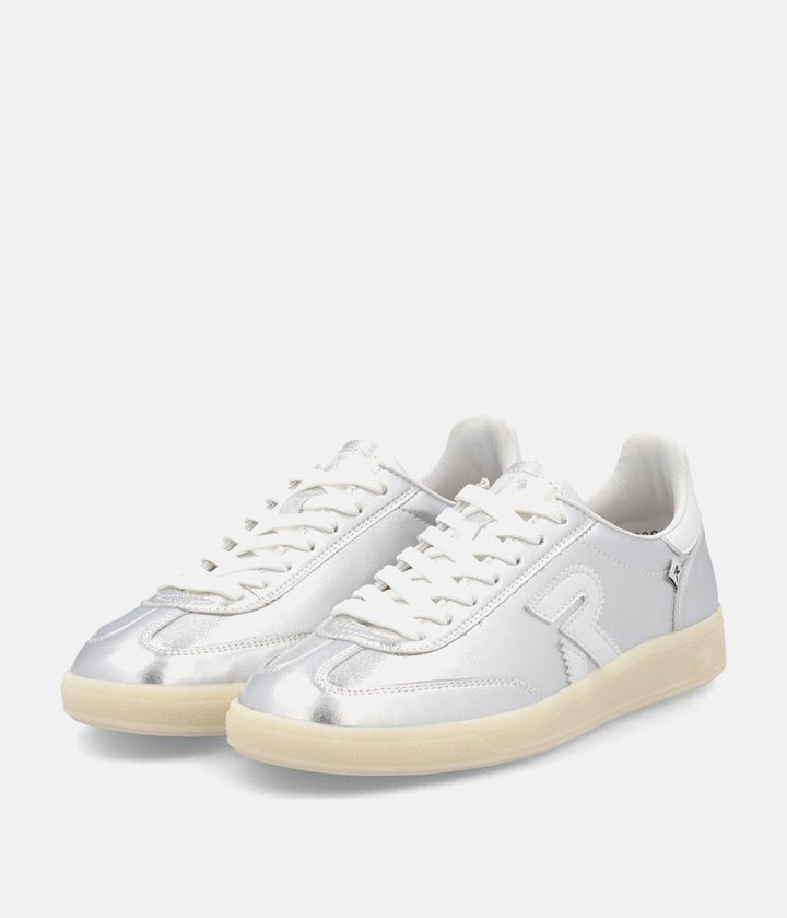 Rieker Stunning Silver Leather Trainers