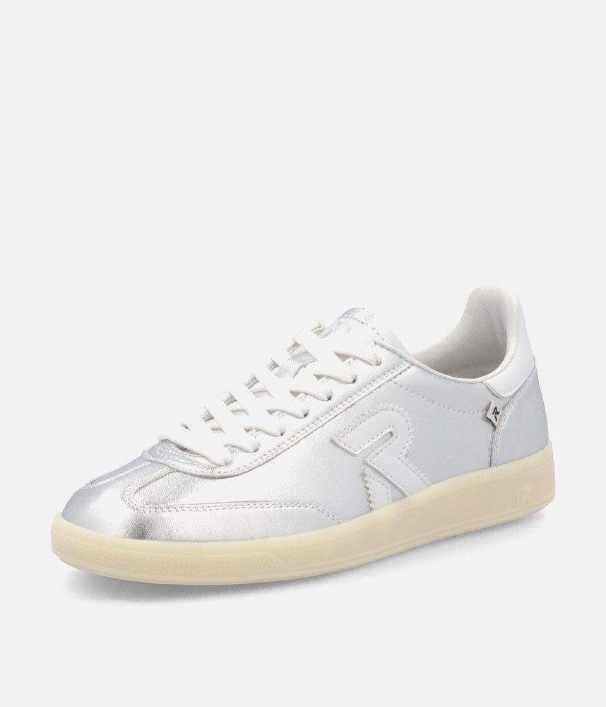 Rieker Stunning Silver Leather Trainers