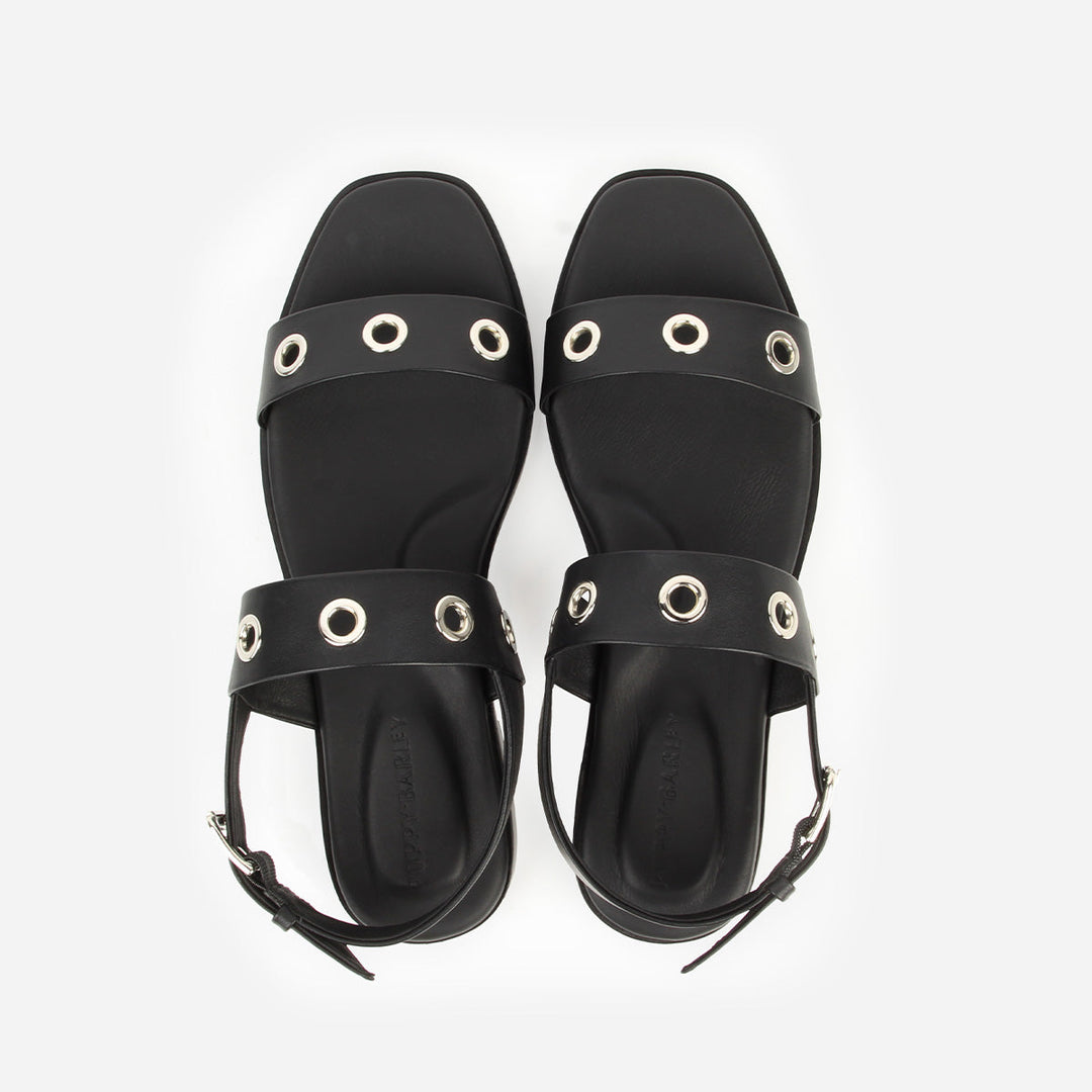 The Riviera Sandal Black Grommet