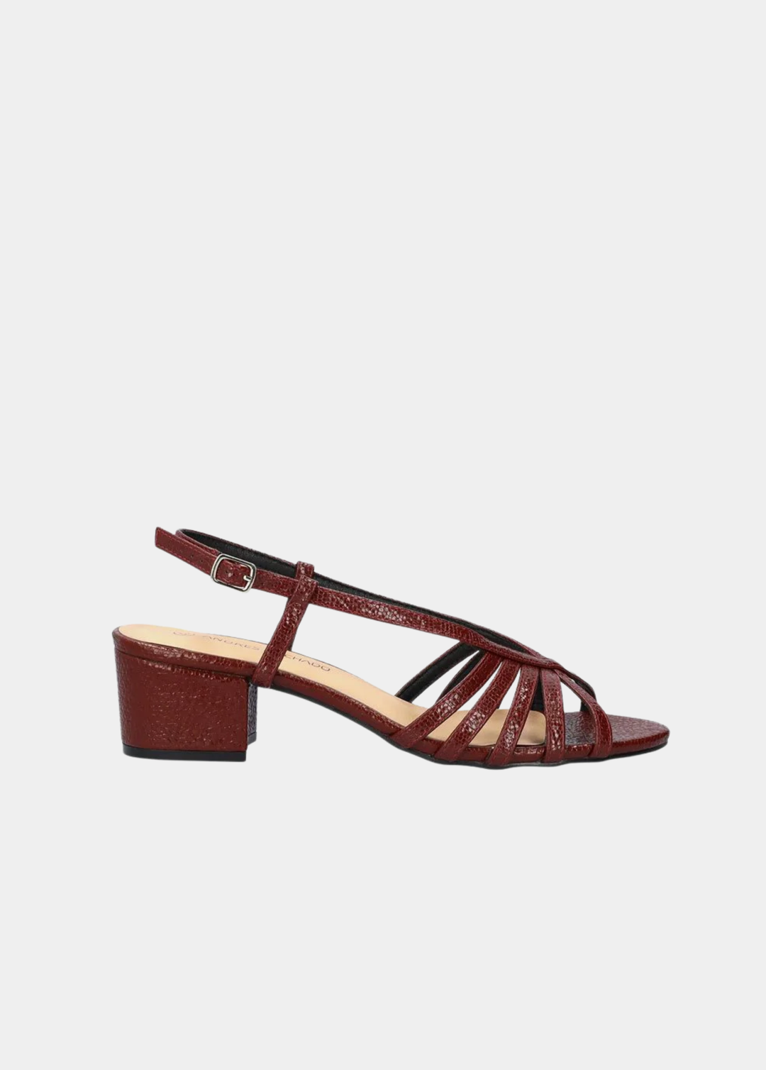 Andres Machado Vintage-inspired Sandals - Burgundy