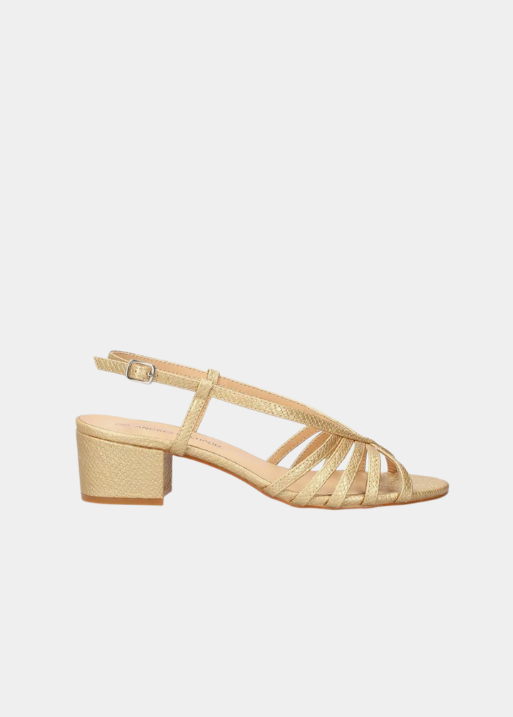 Andres Machado Vintage-Inspired Sandals - Gold
