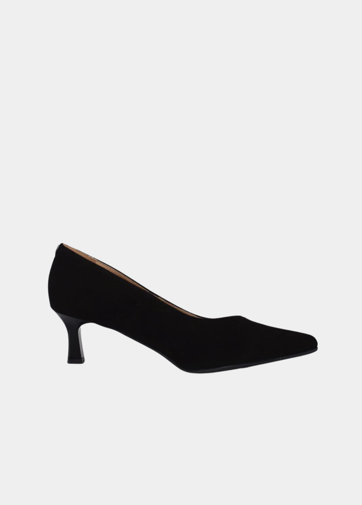 Bioeco Classic Suede Heels - Black