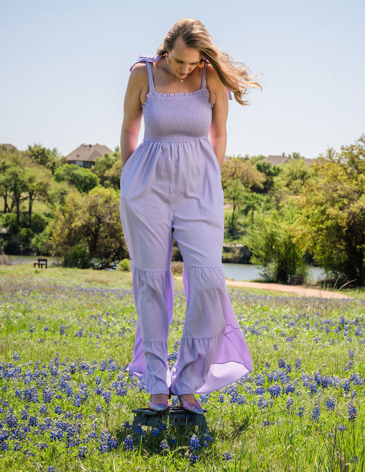 THE SHISHIKUI C JUMP SUITS / LAVENDER パンツ