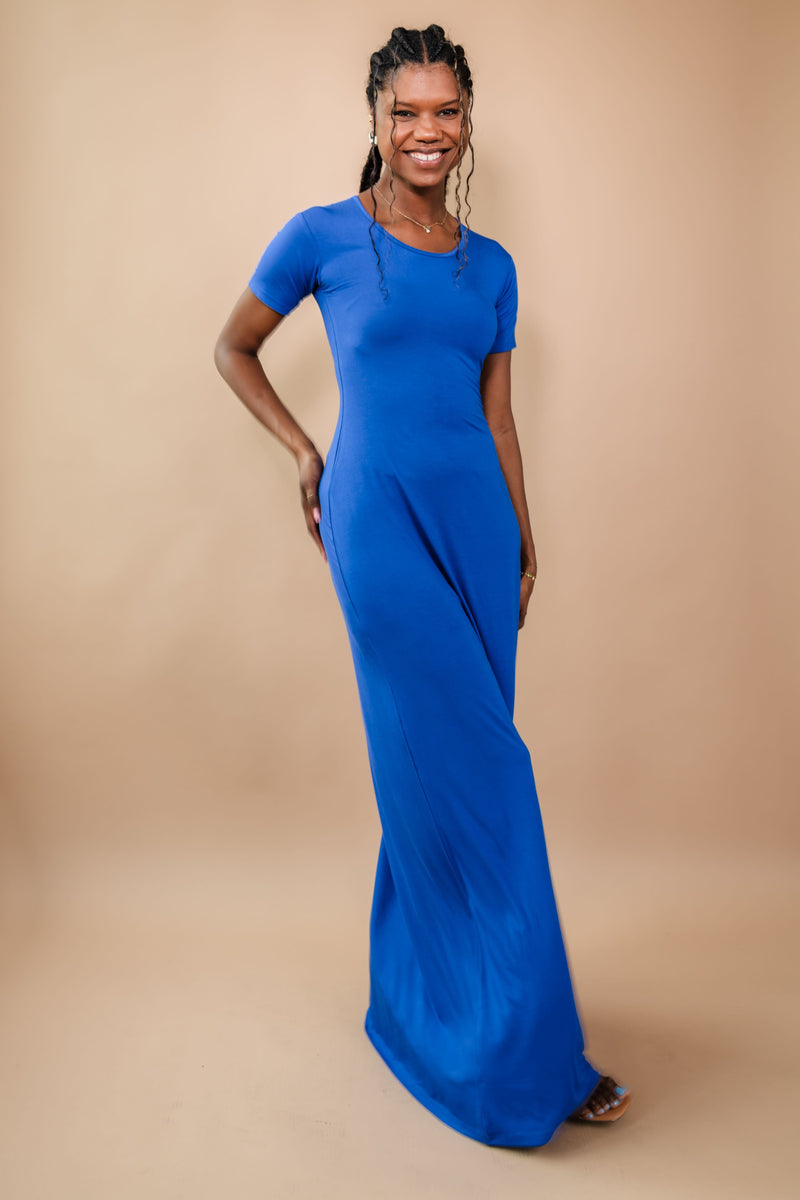 Royal blue tee shirt dress 2025