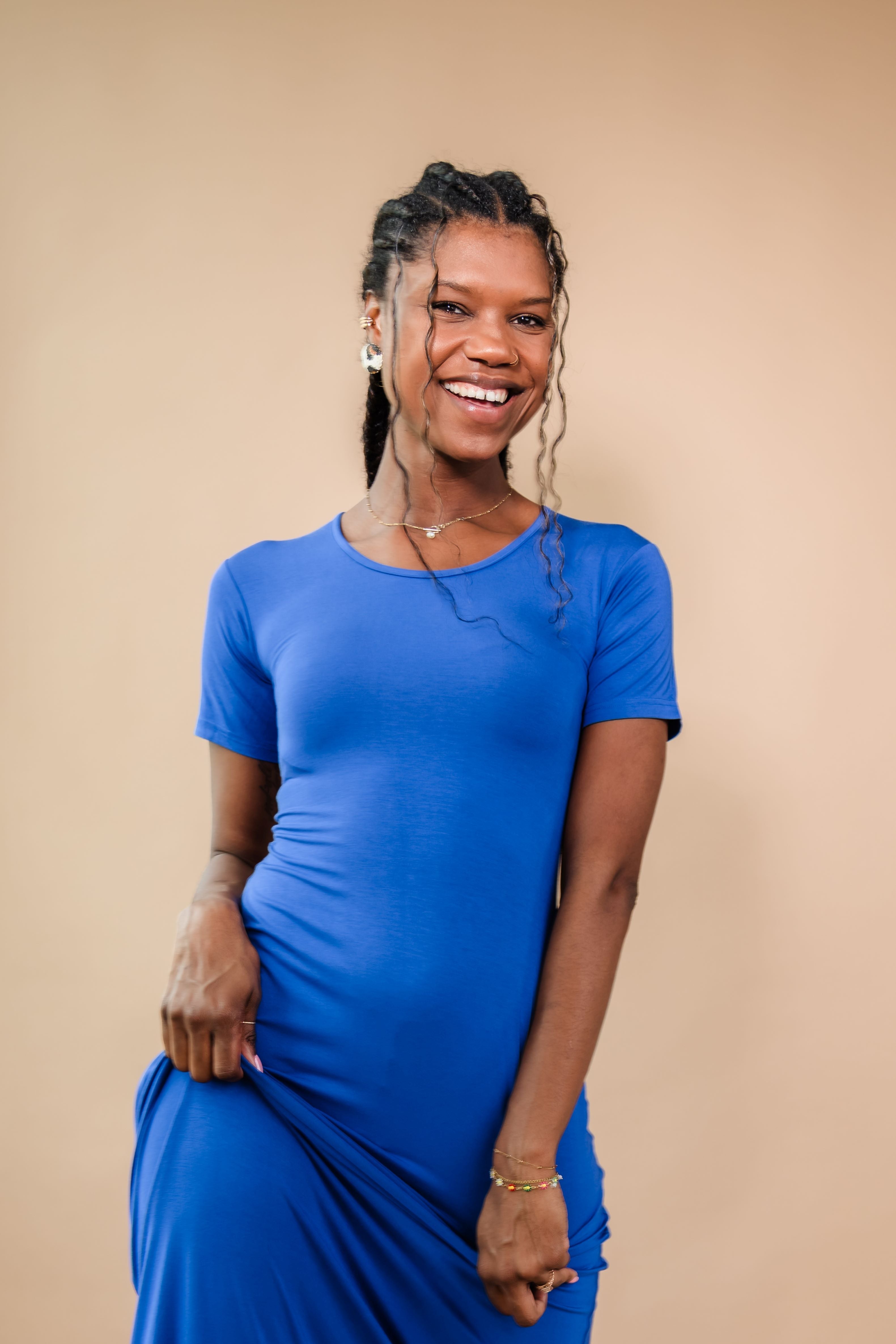 Tall Royal Blue T-Shirt Maxi Dress XL / Tall / Royal Blue Tall Royal Blue T-Shirt Maxi Dress – Tall Size