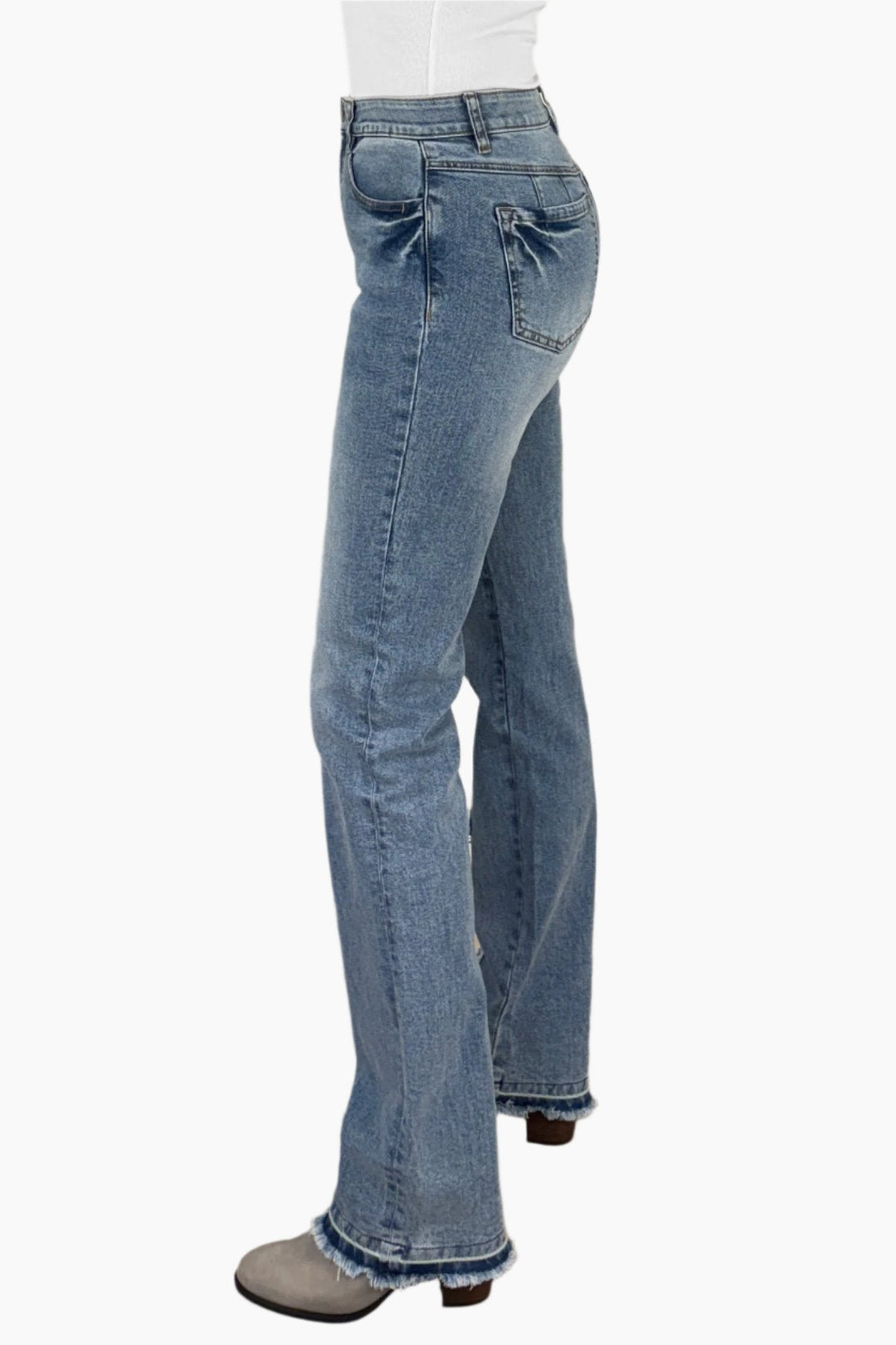 Tall Boho Floral Applique Jeans