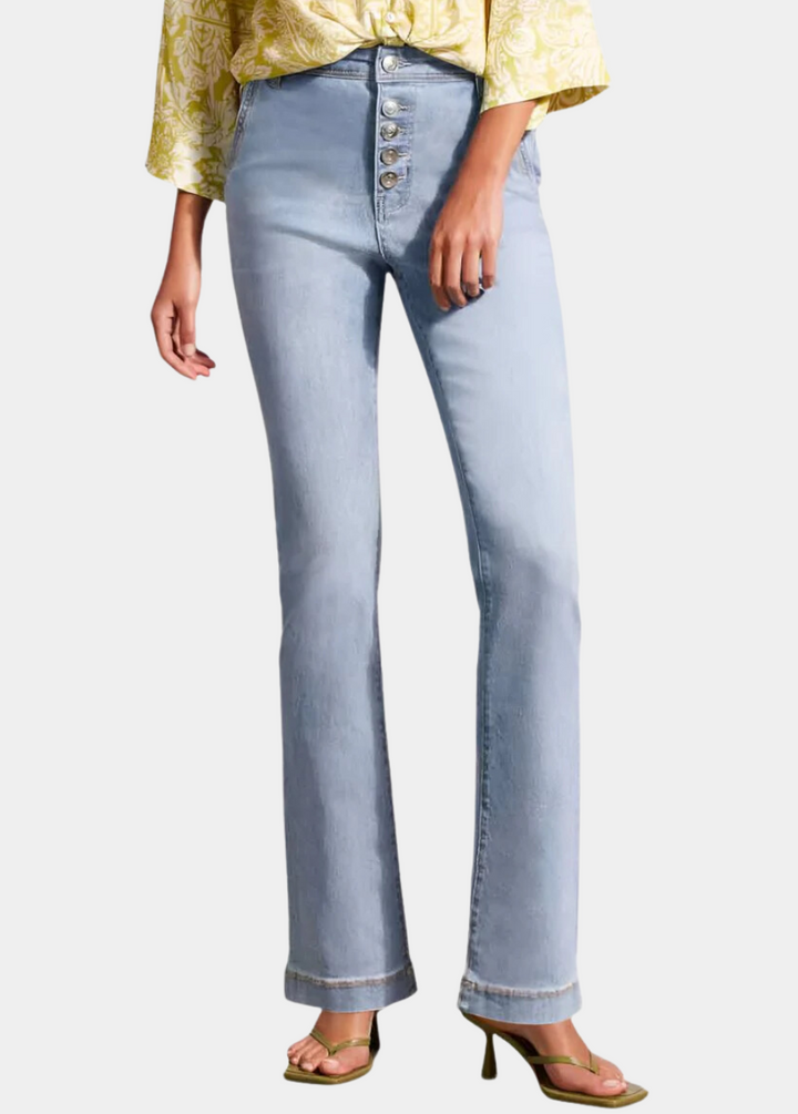 Brooke Button Fly Tall Microflare Jeans