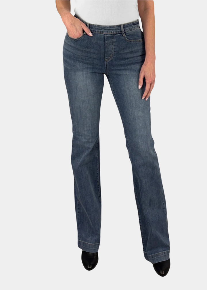 Audrey Wide Leg Tall Jeans - River Blue
