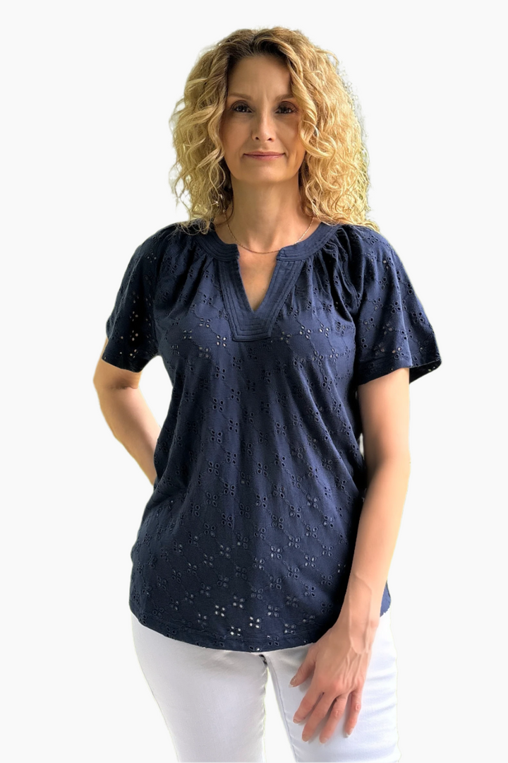 Maggie Tall Eyelet Top