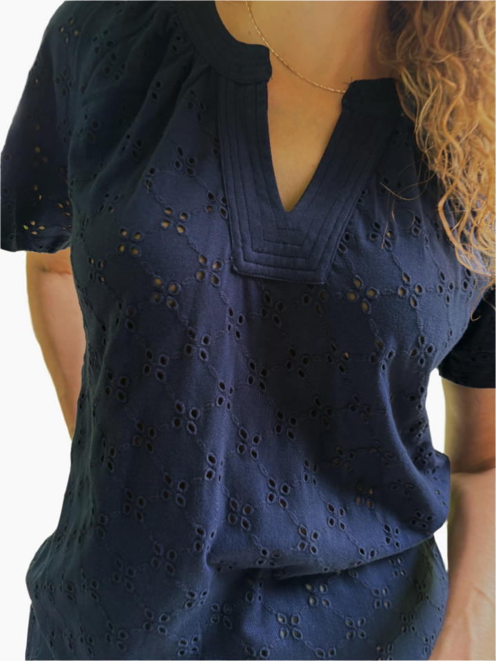Maggie Tall Eyelet Top